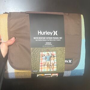 Hurley Multicolor Striped Packable Outdoor Blanket